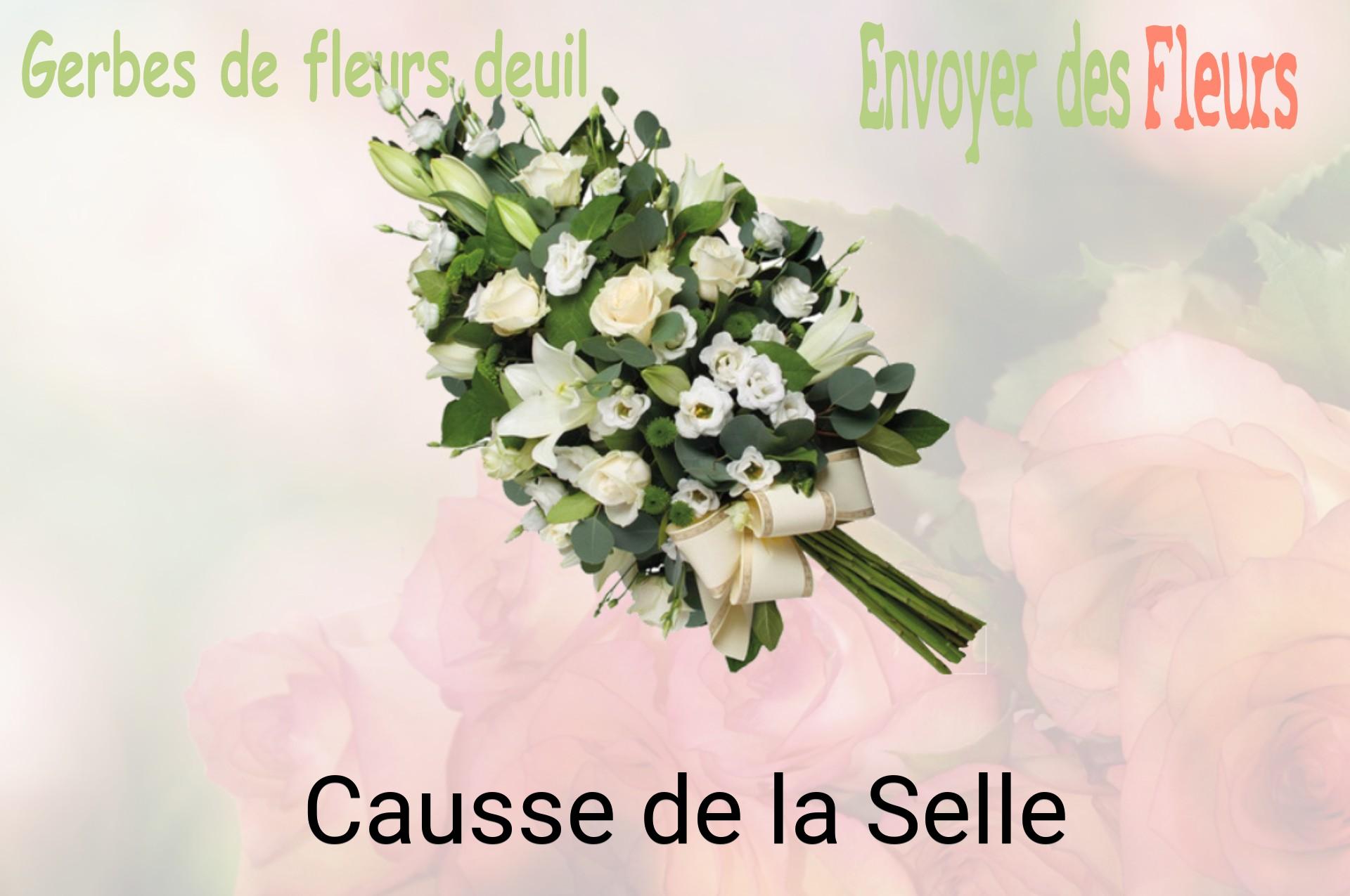 Gerbe de fleurs de deuil livrée à Causse-de-la-Selle